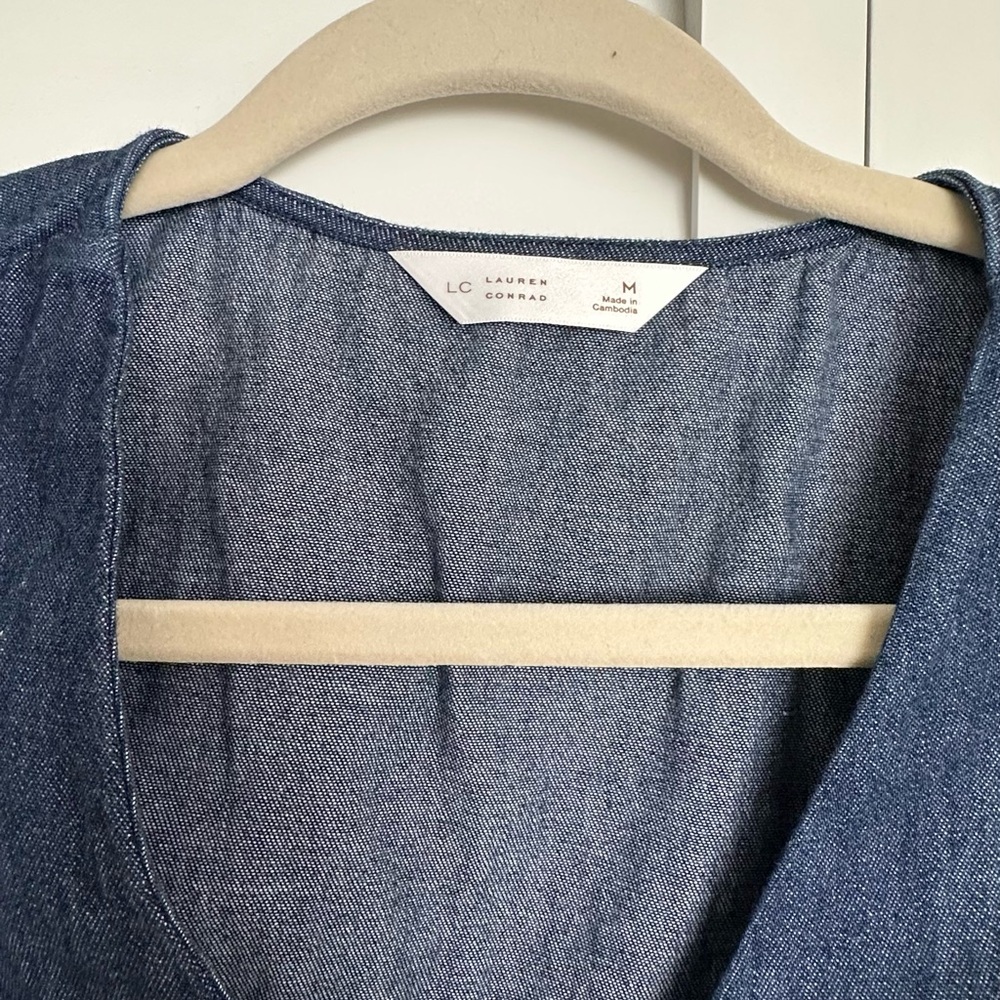 Lauren Conrad button front denim vest - Picture 4 of 8
